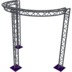 Altura FA33-CIRH-Ø3-H3.5-C21-AD-S ½cirkel driehoektruss Ø3×3.5m zilver 90° apex down