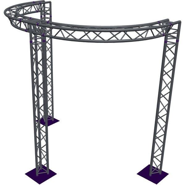 Altura FA33-CIRH-Ø3-H3.5-C21-AD-S ½cirkel driehoektruss Ø3×3.5m zilver 90° apex down