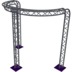 Altura FA33-CIRH-Ø3-H3.5-C21R-AD-S ½cirkel driehoektruss Ø3×3.5m zilver 90° gebogen apex down