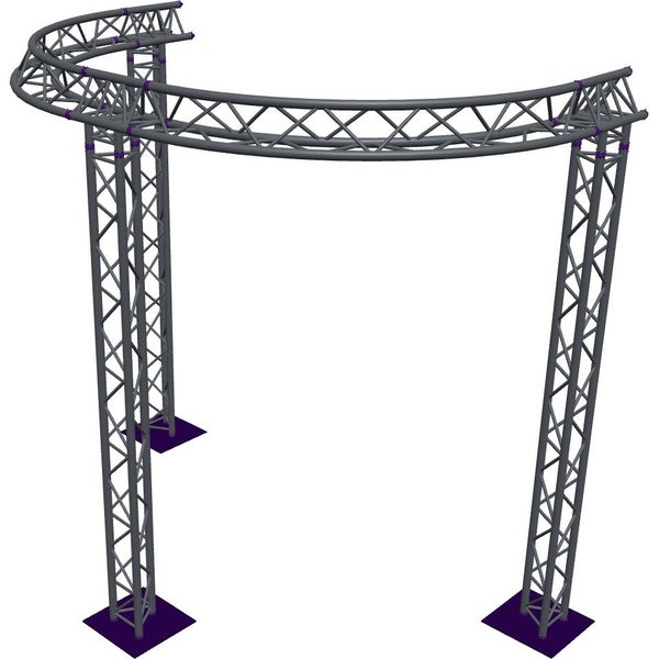 Altura FA33-CIRH-Ø3-H3.5-AU-S ½cirkel driehoektruss Ø3×3.5m zilver T-hoek apex up