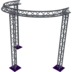 Altura FA33-CIRH-Ø3-H3.5-AU-S ½cirkel driehoektruss Ø3×3.5m zilver T-hoek apex up