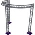 Altura FA33-CIRH-Ø3-H3.5-C21-AU-S ½cirkel driehoektruss Ø3×3.5m zilver 90° apex up