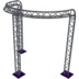 Altura FA33-CIRH-Ø3-H3.5-C21R-AU-S ½cirkel driehoektruss Ø3×3.5m zilver 90° gebogen apex up