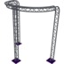 Altura FA33-CIRH-Ø3-H4-C21R-AD-S ½cirkel driehoektruss Ø3×4m zilver 90° gebogen apex down