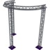 Altura FA33-CIRH-Ø3-H4-AU-S ½cirkel driehoektruss Ø3×4m zilver T-hoek apex up