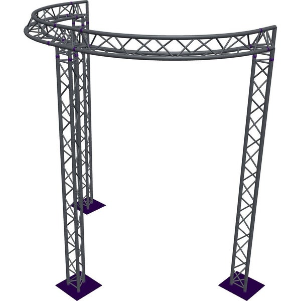 Altura FA33-CIRH-Ø3-H4-C21-AU-S ½cirkel driehoektruss Ø3×4m zilver 90° apex up