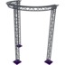 Altura FA33-CIRH-Ø3-H4.5-AD-S ½cirkel driehoektruss Ø3×4.5m zilver T-hoek apex down