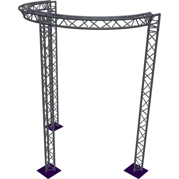 Altura FA33-CIRH-Ø3-H4.5-C21-AD-S ½cirkel driehoektruss Ø3×4.5m zilver 90° apex down