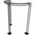 Altura FA33-CIRH-Ø3-H4.5-C21-AD-S ½cirkel driehoektruss Ø3×4.5m zilver 90° apex down