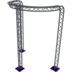 Altura FA33-CIRH-Ø3-H4.5-C21R-AD-S ½cirkel driehoektruss Ø3×4.5m zilver 90° gebogen apex down