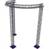 Altura FA33-CIRH-Ø3-H4.5-AU-S ½cirkel driehoektruss Ø3×4.5m zilver T-hoek apex up