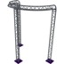 Altura FA33-CIRH-Ø3-H4.5-C21R-AU-S ½cirkel driehoektruss Ø3×4.5m zilver 90° gebogen apex up