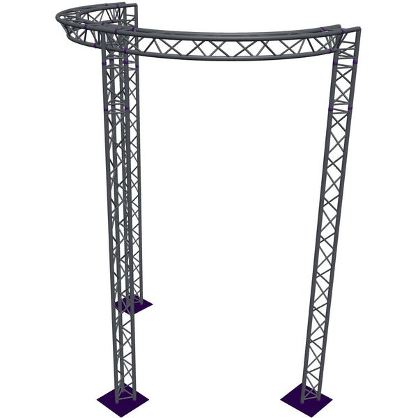 Altura FA33-CIRH-Ø3-H5-C21-AD-S ½cirkel driehoektruss Ø3×5m zilver 90° apex down