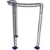 Altura FA33-CIRH-Ø3-H5-C21R-AD-S ½cirkel driehoektruss Ø3×5m zilver 90° gebogen apex down