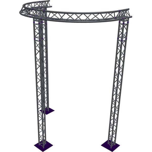 Altura FA33-CIRH-Ø3-H5-AU-S ½cirkel driehoektruss Ø3×5m zilver T-hoek apex up
