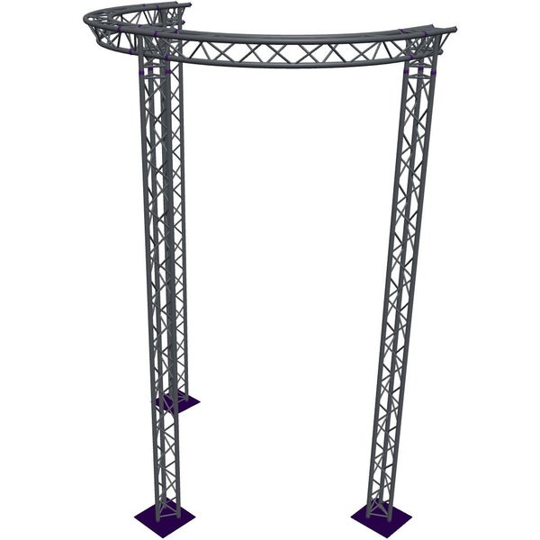Altura FA33-CIRH-Ø3-H5.5-AD-S ½cirkel driehoektruss Ø3×5.5m zilver T-hoek apex down