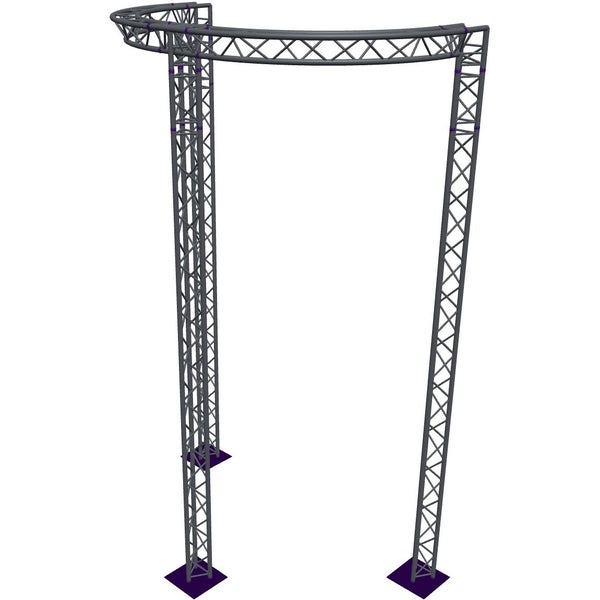 Altura FA33-CIRH-Ø3-H6-C21-AD-S ½cirkel driehoektruss Ø3×6m zilver 90° apex down