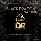 DR Strings DBSMB-45 Black Dragon Medium 45-105 Tapered Multi-Scale snarenset voor elektrische basgitaar