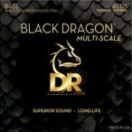 DR Strings DBSMB5-45 Black Dragon 5-String Light 45-125 Tapered Multi-Scale snarenset voor 5-snarige elektrische basgitaar