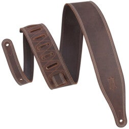 Levys Leathers M17BDS-DBR Garment Leather 6 cm Dark Brown leren gitaarband