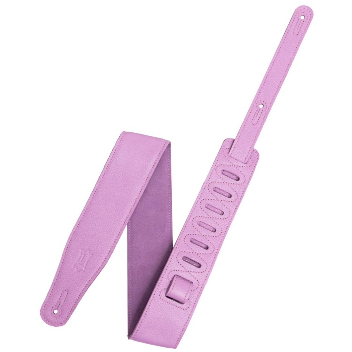 Levys Leathers M26GFP-PNK The Pastel Leather Suede Back Pink leren gitaarband met suède achterkant