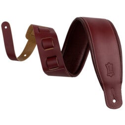 Levys Leathers M26PD-BRG-BRG Amped Leather Series 7.5 cm Burgundy leren gitaarband