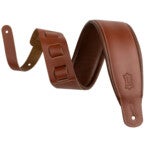 Levys Leathers M26PD-WAL-BRN Amped Leather Series 7.5 cm Walnut and Brown leren gitaarband