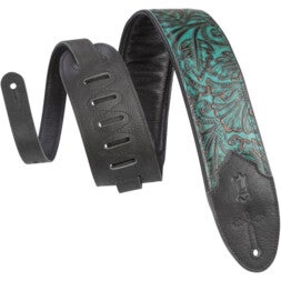 Levys Leathers M4WP-001 Leather Relief 7.5 cm Design 001 leren gitaarband met reliëf