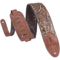 Levys Leathers M4WP-002 Leather Relief 7.5 cm Design 002 leren gitaarband met reliëf