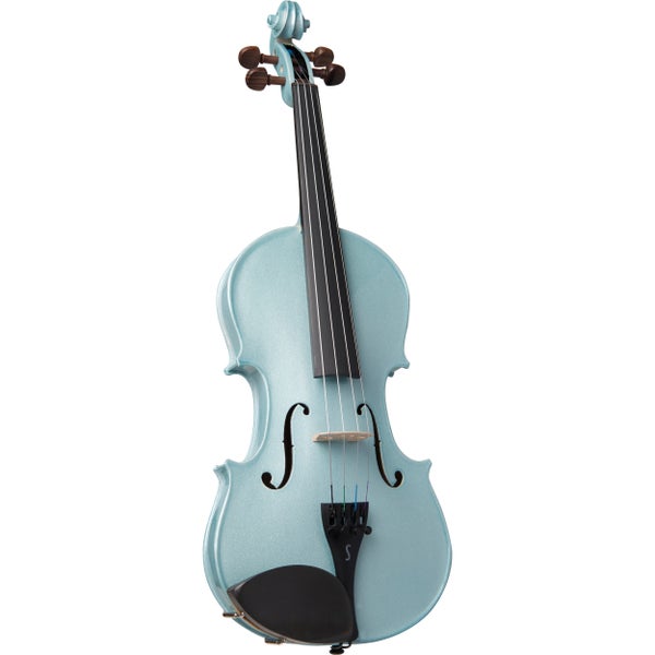 Stentor SR1401LBUF Harlequin 1/4 Light Blue akoestische viool inclusief koffer en strijkstok