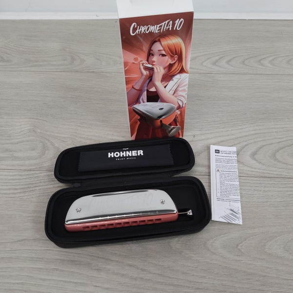 (B-Stock) Hohner Chrometta 10 C Color Edition mondharmonica