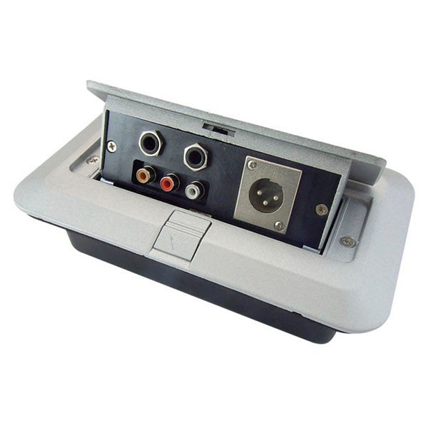 PMP-2 Pop-up Multimediapanel 2x jack 3x RCA, 1x XLR Male