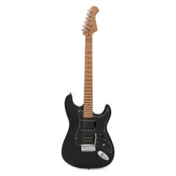 (B-Stock) Fazley Sunset Series Dawn HSS Obsidian Black elektrische gitaar