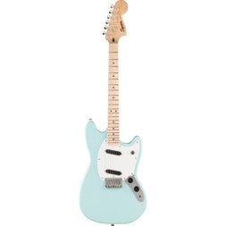 (B-Stock) Squier Sonic Mustang MN White Pickguard Daphne Blue elektrische gitaar