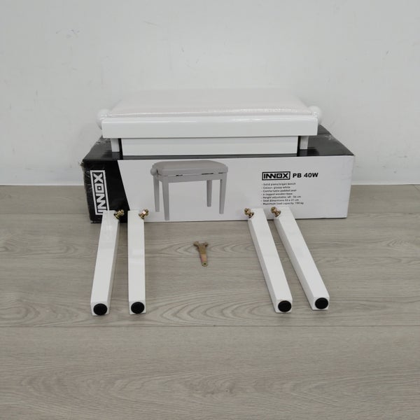 (B-Stock) Innox PB 40W pianobank gloss wit, wit leer