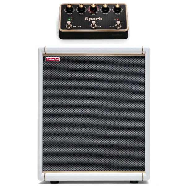 Positive Grid Spark Pedal met Spark CAB 2 Pearl