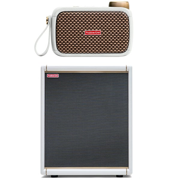 Positive Grid Spark GO Pearl met Spark CAB 2 Pearl
