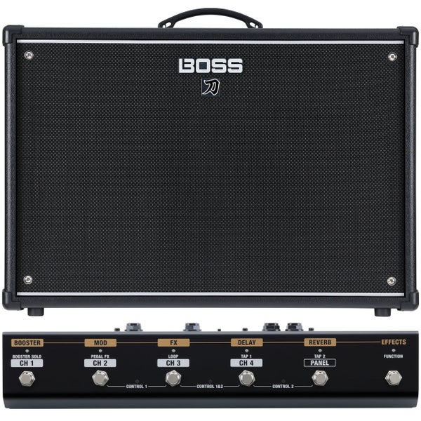 Boss Katana 100/212 Gen 3 100W gitaarversterker combo met GA-FC EX voetschakelaar