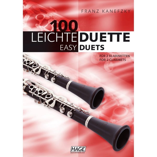Hage MusikVerlag EH 1502 100 Easy Duets for 2 Clarinets klarinetboek