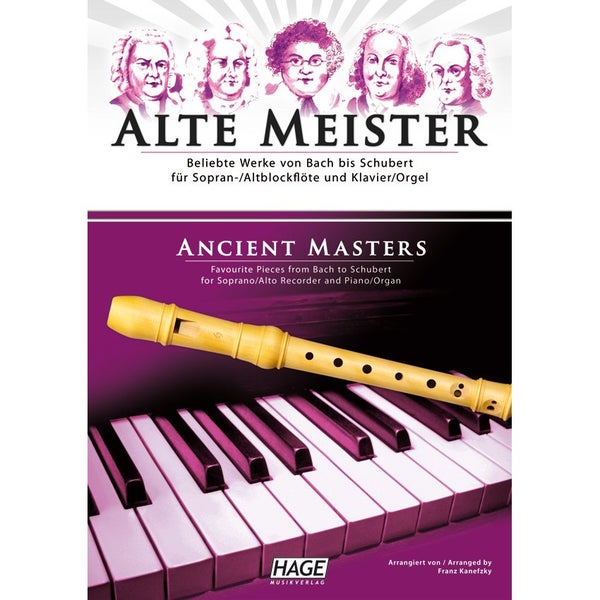 Hage MusikVerlag EH 1511 Ancient Masters for Soprano/Alto and Piano/Organ blokfluitboek