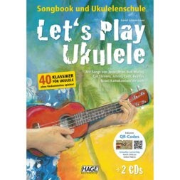 Hage MusikVerlag EH 3857 Let‘s Play Ukulele + 2 CDs + QR-Codes songboek voor ukelele