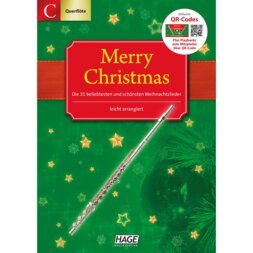 Hage MusikVerlag EH 2083 Merry Christmas für Querflöte + QR-Codes dwarsfluitboek