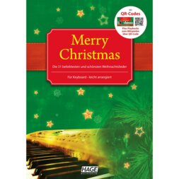 Hage MusikVerlag EH 2085 Merry Christmas für Keyboard keyboardboek inclusief QR-codes voor playbacks
