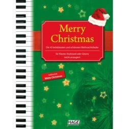 Hage MusikVerlag EH 1075 Merry Christmas für Klavier Keyboard oder Gitarre pianoboek