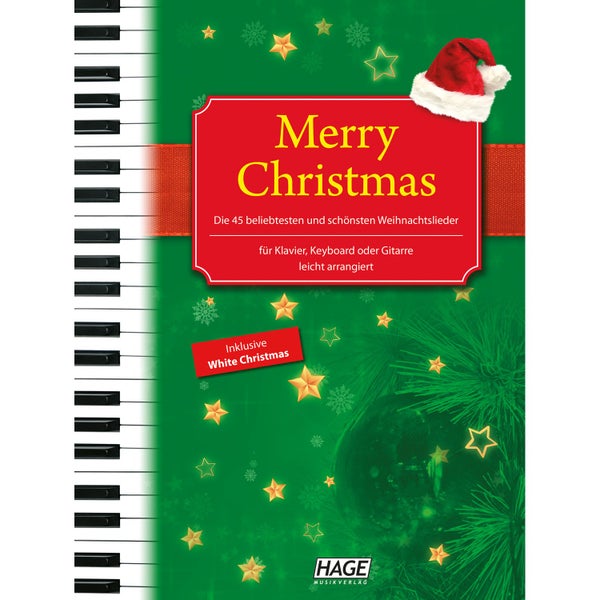 Hage MusikVerlag EH 1075 Merry Christmas für Klavier Keyboard oder Gitarre pianoboek