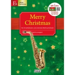 Hage MusikVerlag EH 2082 Merry Christmas für Es-Instrumente QR-Codes saxofoonboek
