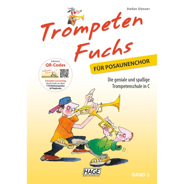 Hage MusikVerlag EH 3805 Trompeten Fuchs in C für Posaunenchor Band 2 + CD lesboek
