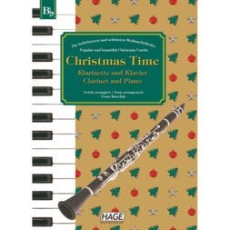 Hage MusikVerlag EH 1098 Christmas Time for Clarinet & Piano klarinetboek