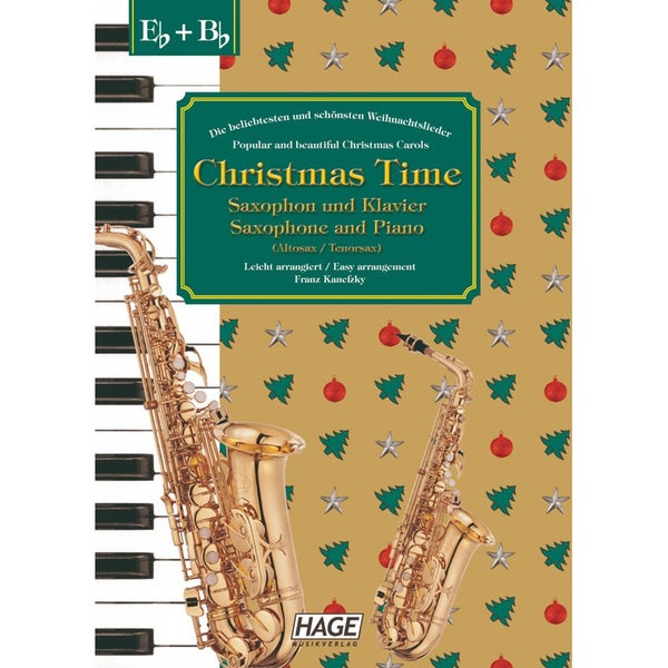 Hage MusikVerlag EH 1099 Christmas Time for Alto / Tenor Saxophone & Piano saxofoonboek