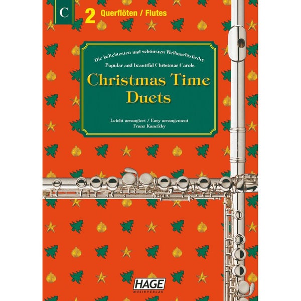 Hage MusikVerlag EH 1091 Christmas Time Duets for 2 Flutes dwarsfluitboek voor 2 dwarsfluiten